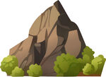 巍峨山峰与葱郁植被