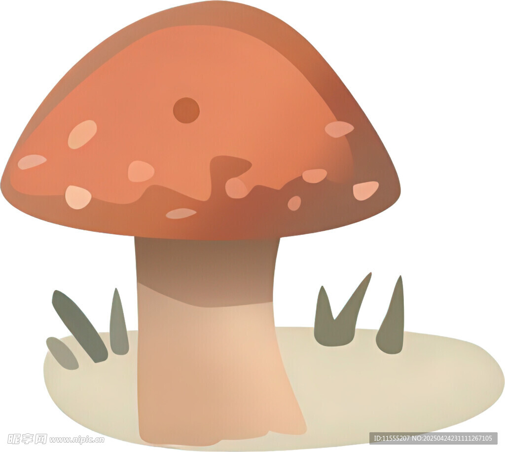 卡通蘑菇插画