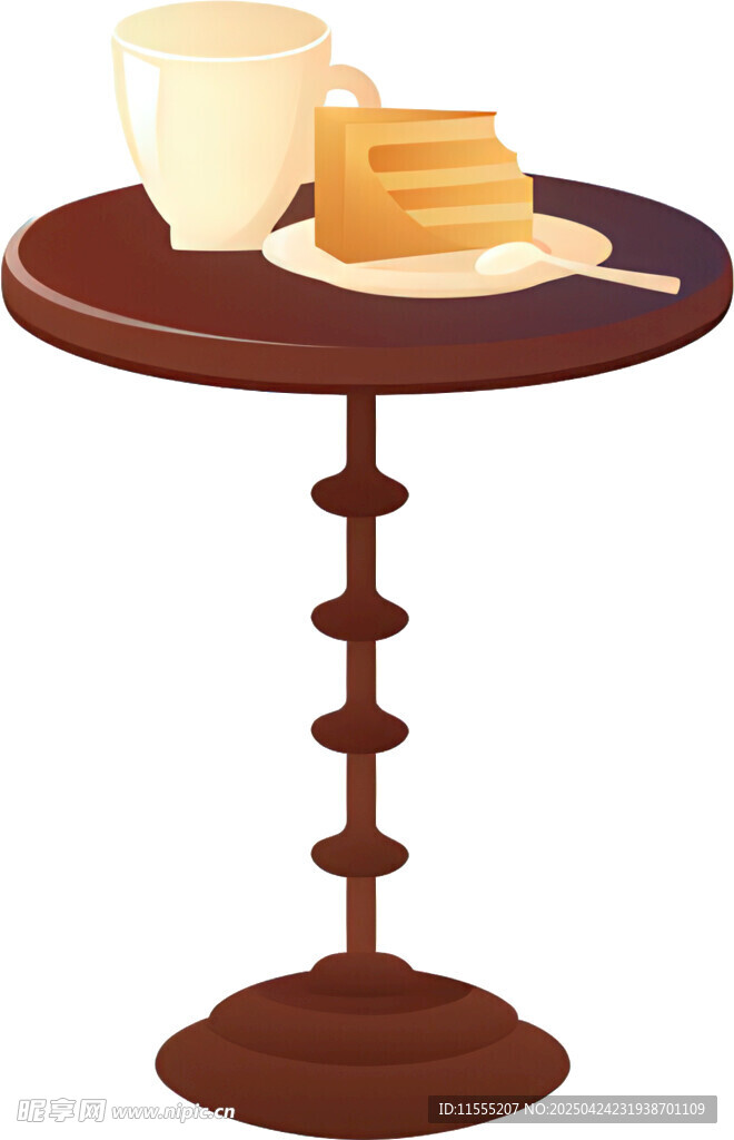 圆桌上的糕点与饮品
