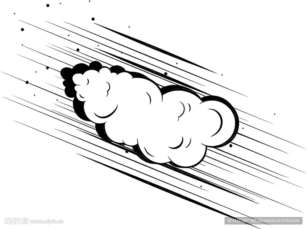 漫画风格速度特效云