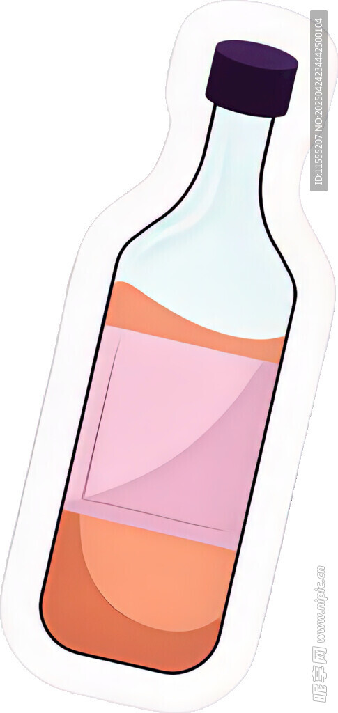 彩色液体玻璃瓶