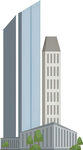 城市中的高楼与古典建筑