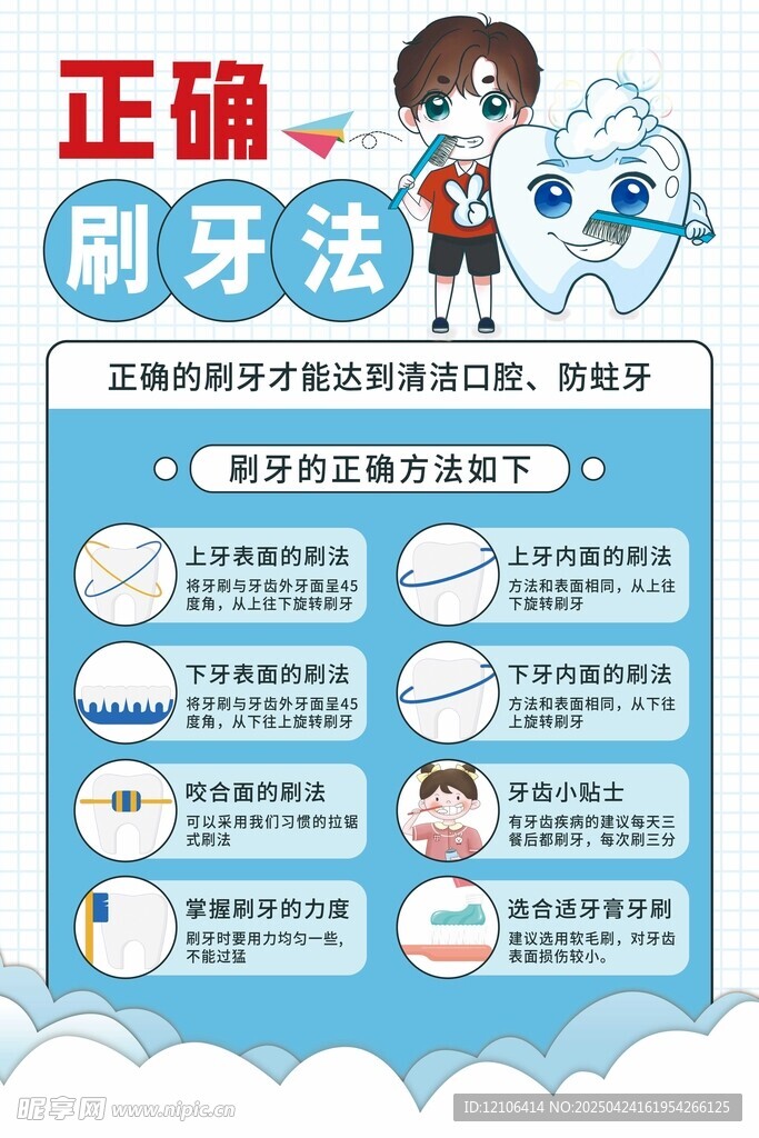 正确刷牙法图示