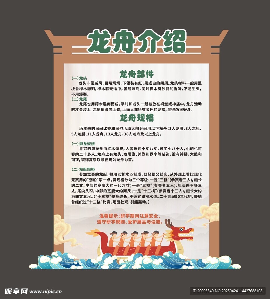 龙舟介绍展板设计