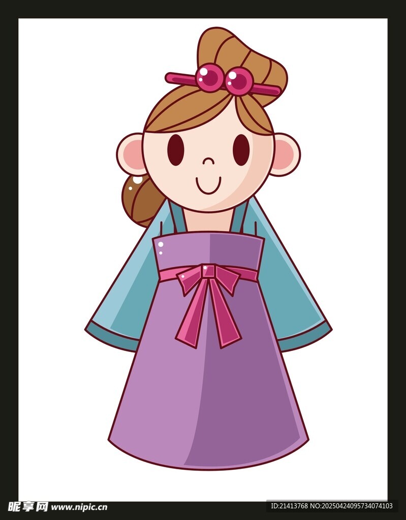 可爱古装小女孩形象