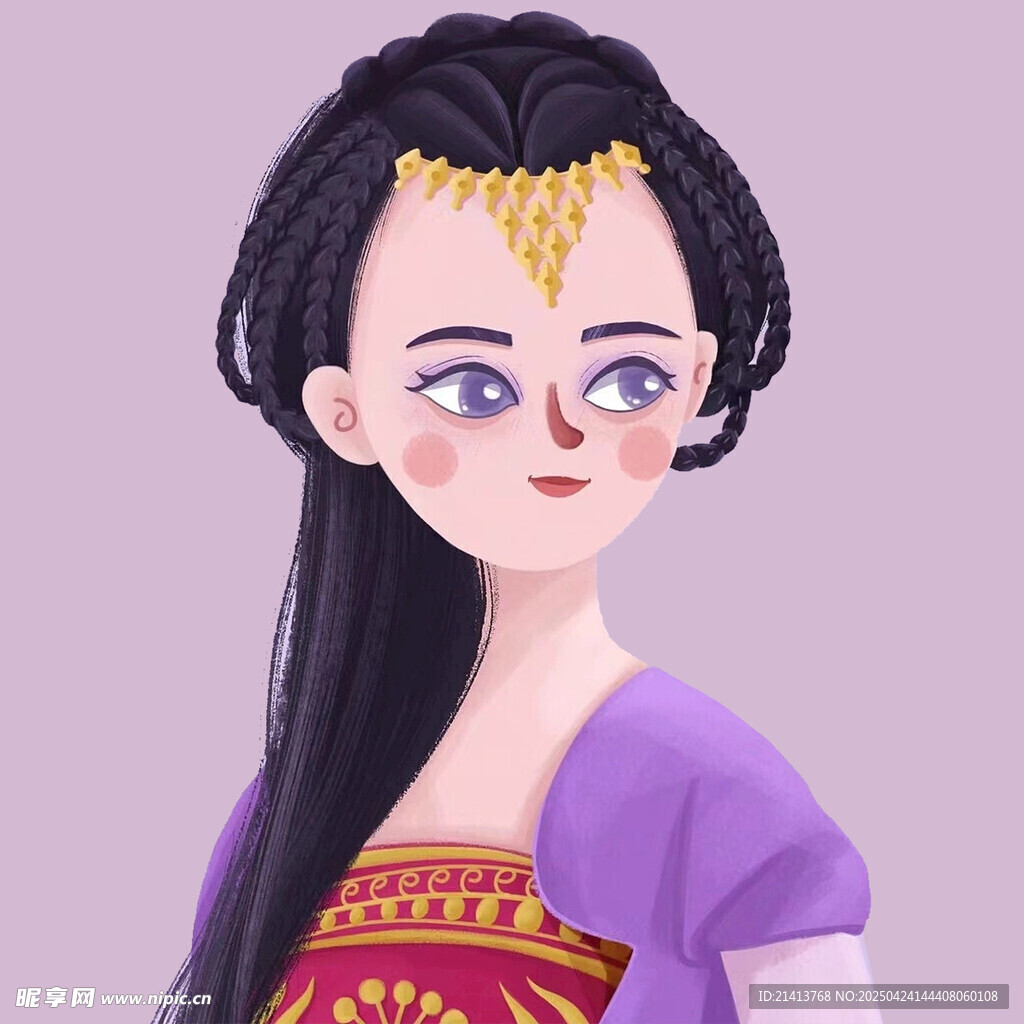 异域风长发女子形象