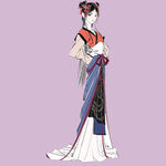 古风汉服女子优雅立姿