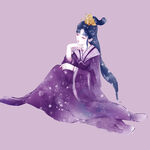 梦幻紫裙古装女子形象