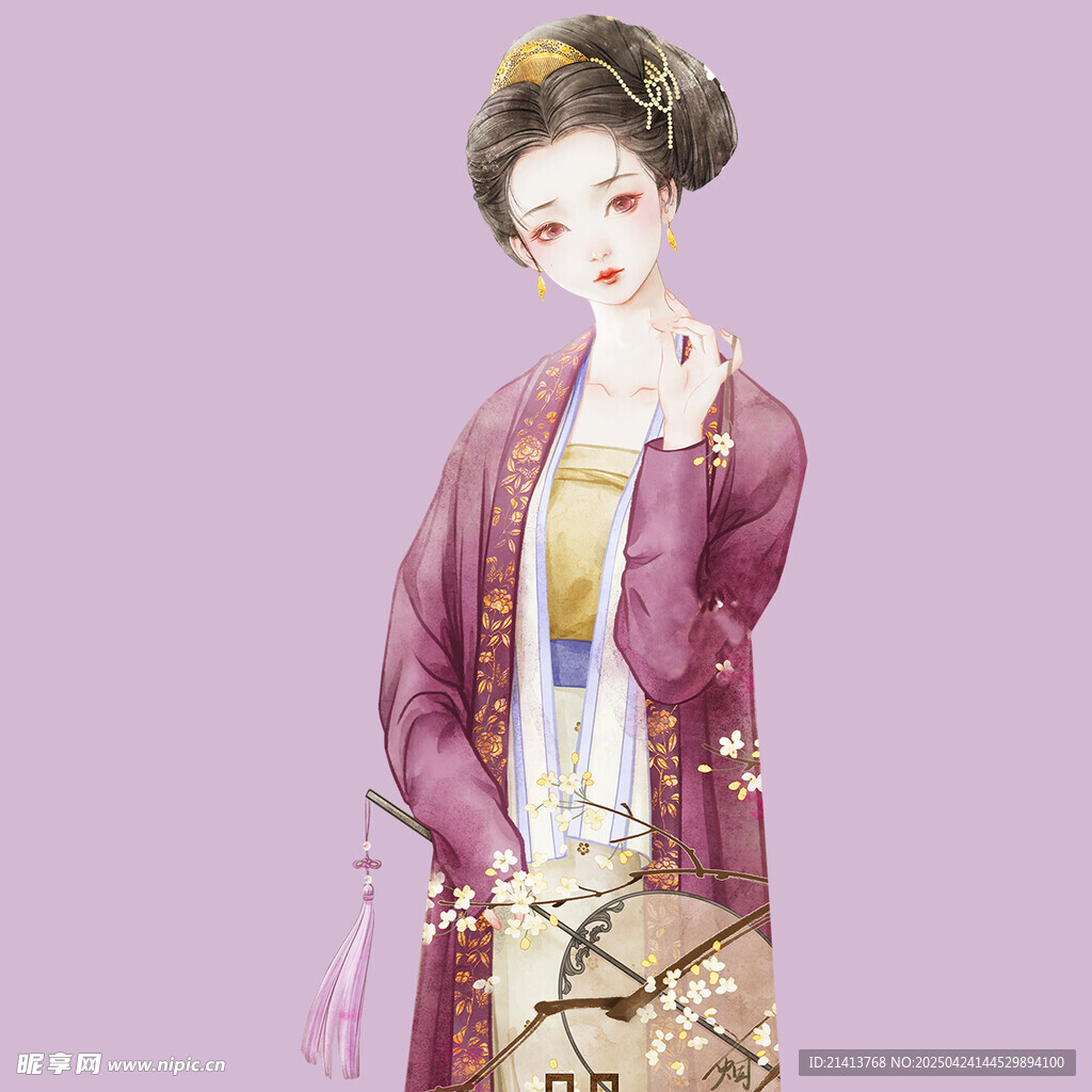 古风持扇优雅古典美人