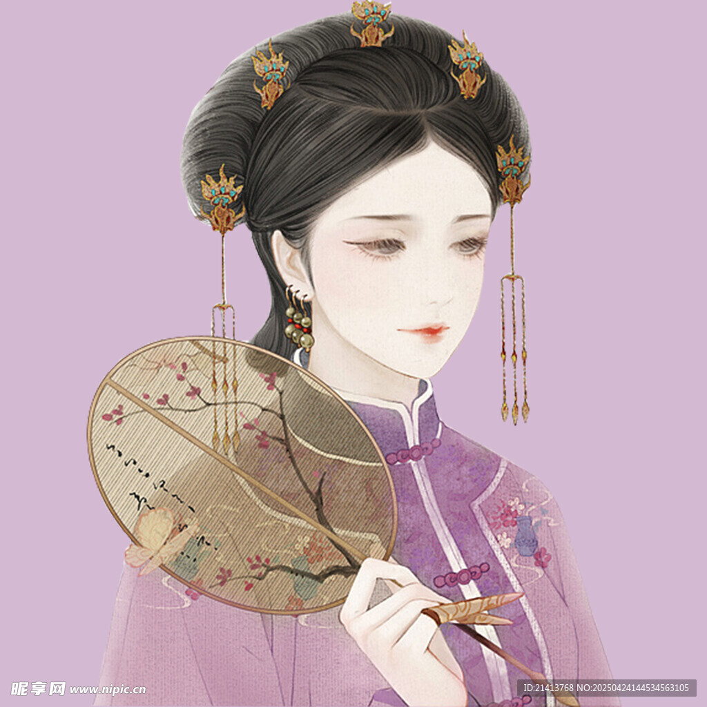 古风持扇佳人