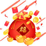 福袋满金币红包飘
