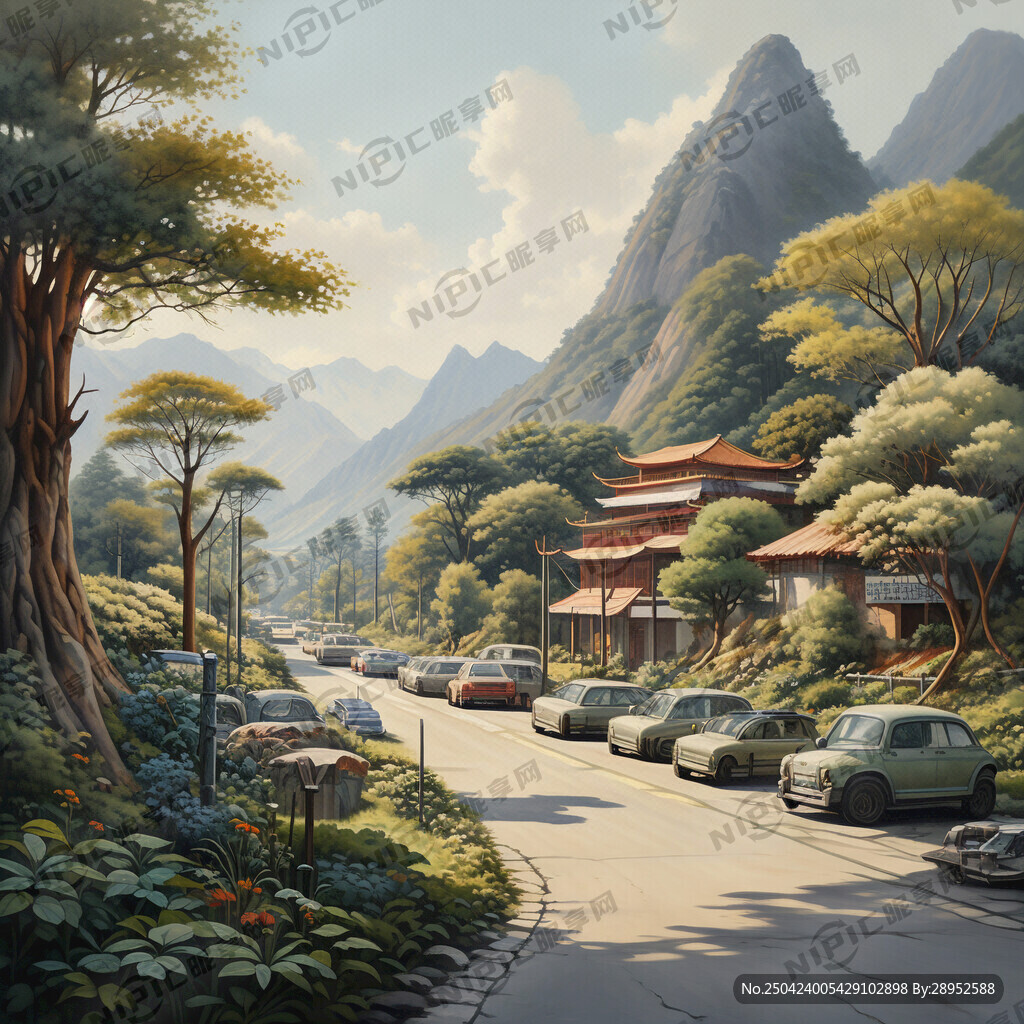 景区路边停车场     