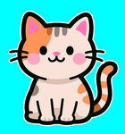 可爱三色猫咪卡通形象