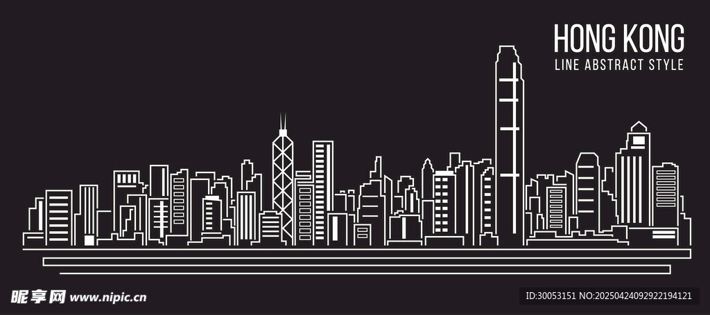 城市天际线轮廓图