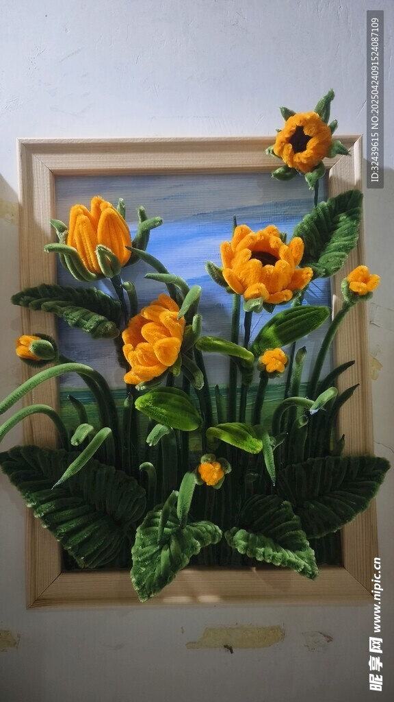 框中向日葵绿植装饰画