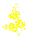 黄色梅花图案设计元素