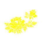 黄色花卉图案