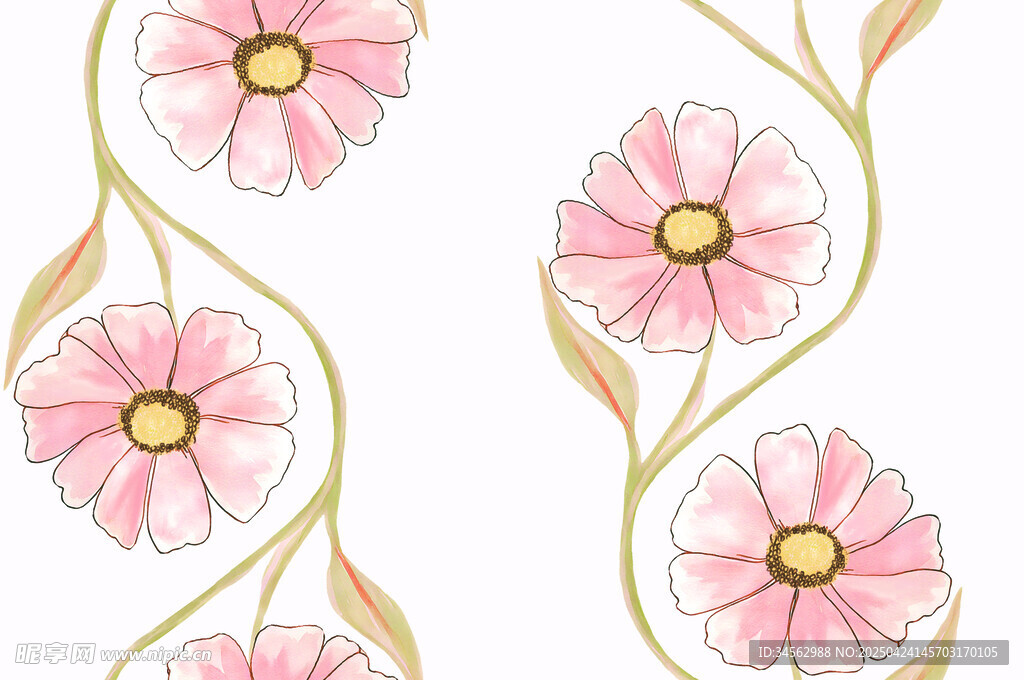 粉色花卉