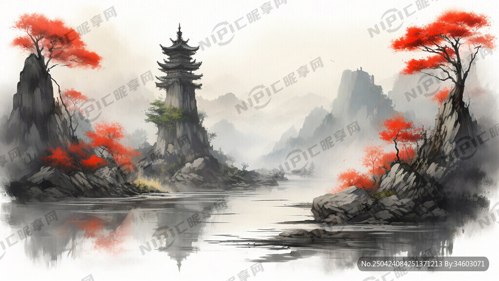 画面中前景是大小不一、形态各异