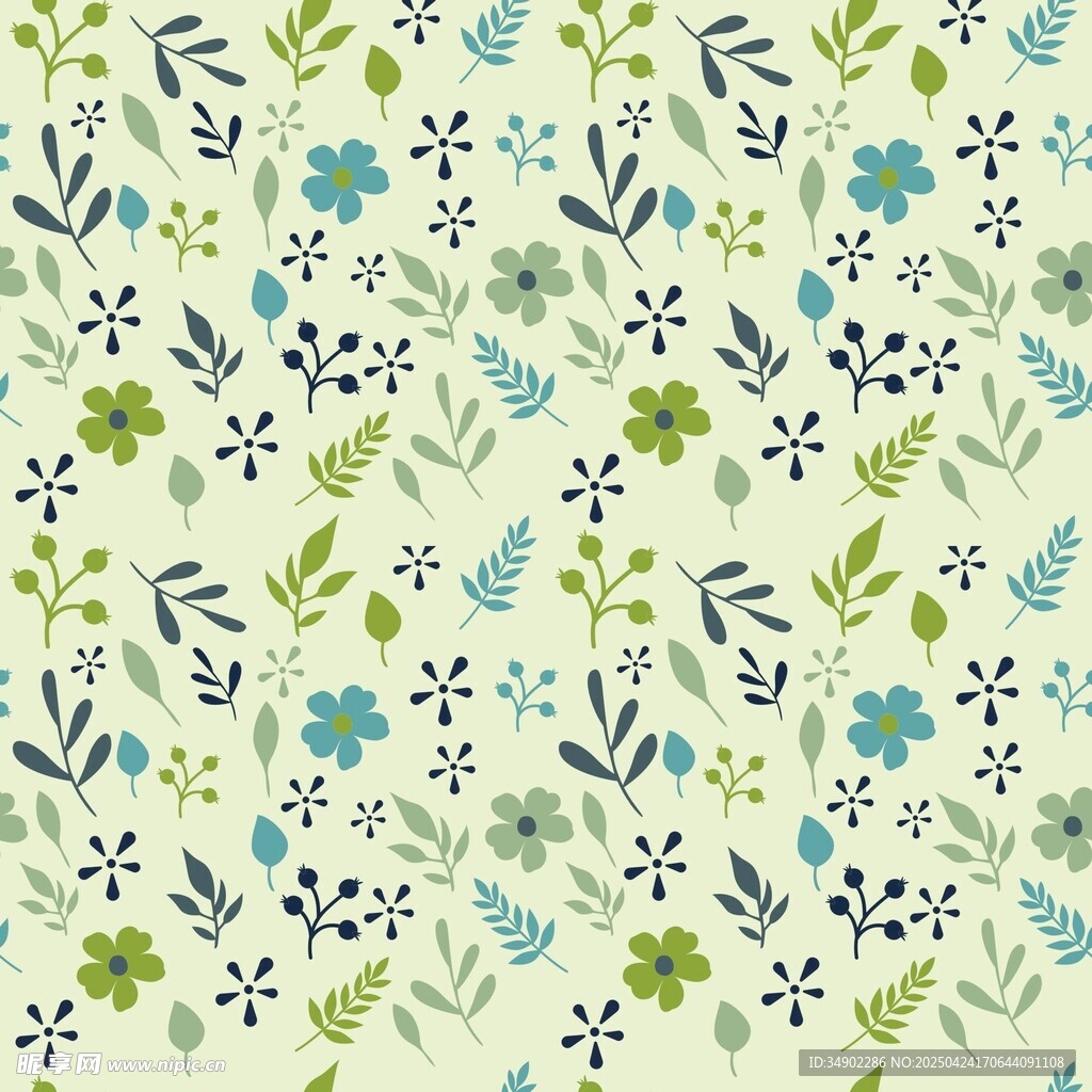 矢量花草背景