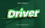 绿色立体Driver文字效果