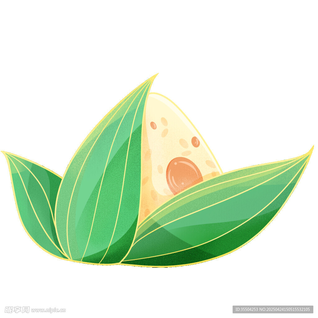 粽叶包裹的美味粽子