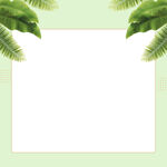 绿叶背景展板