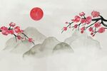 红梅山水图