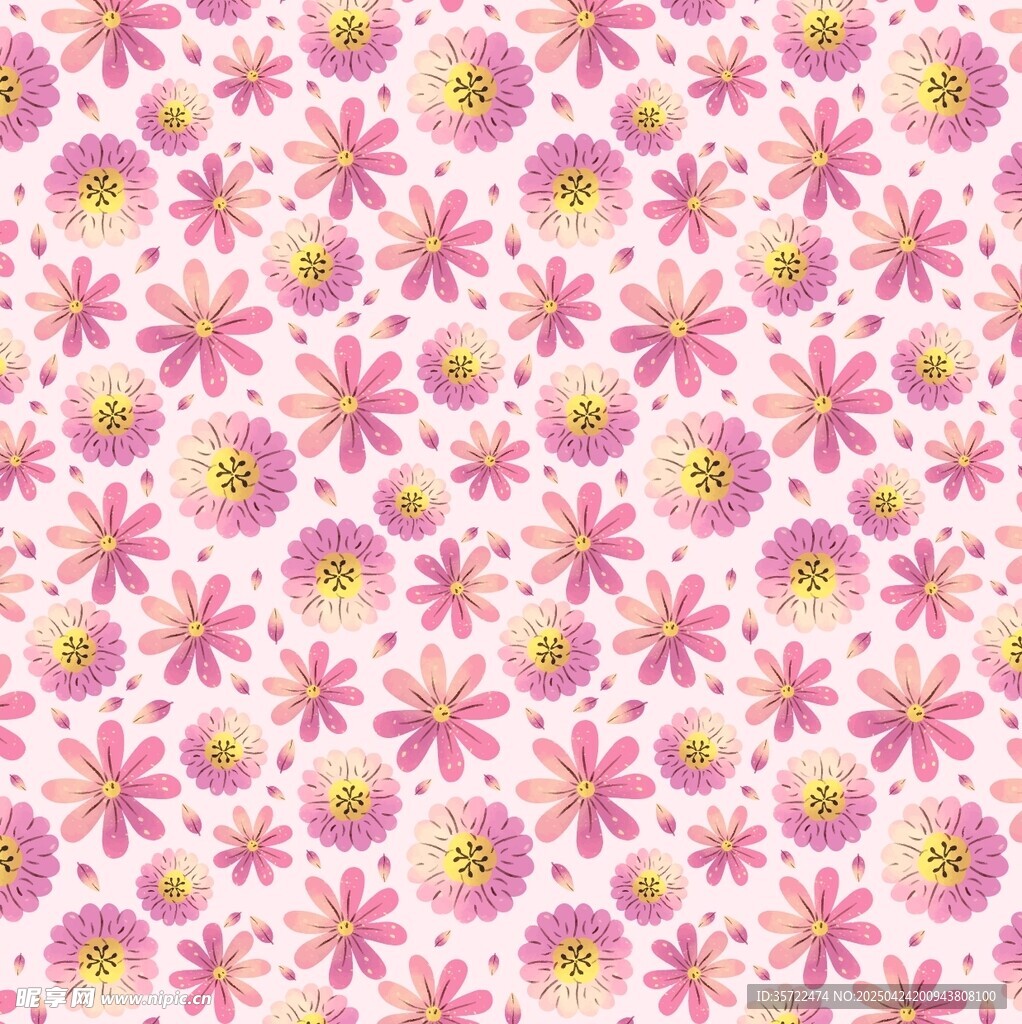 粉色花朵图案背景纹理