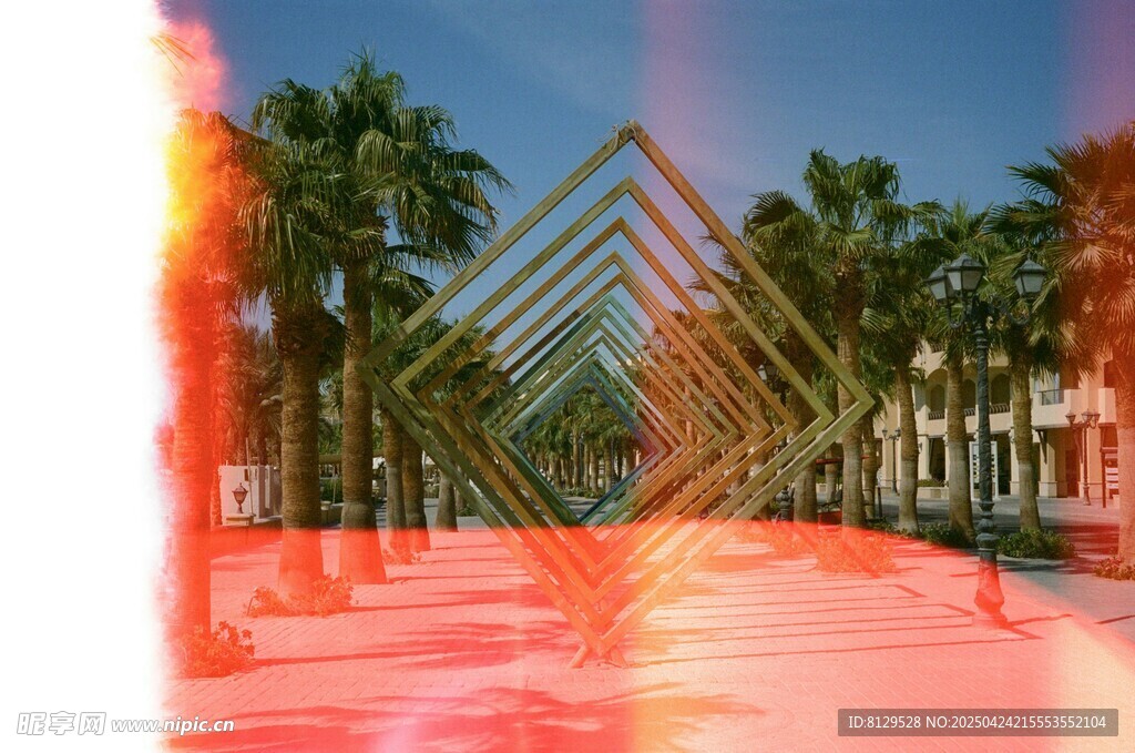 梦幻棕榈树街道景观