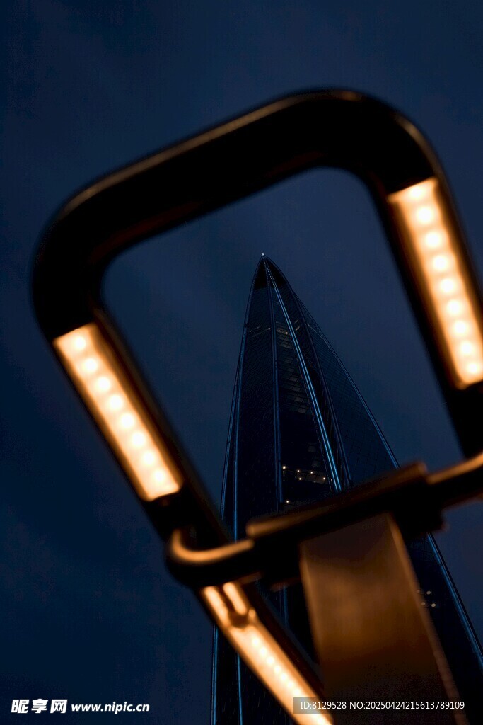 夜间自行车把手特写