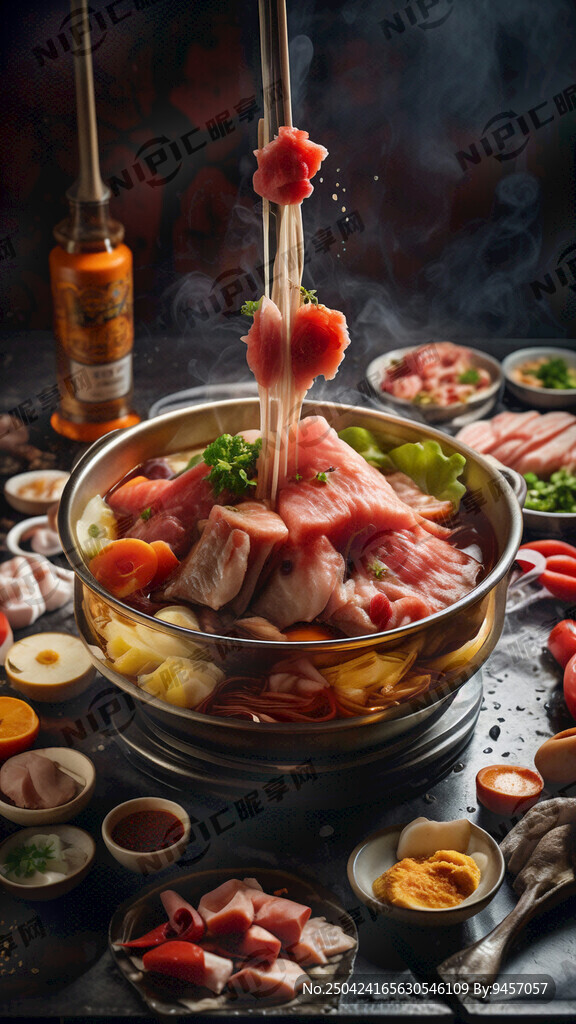 鱼火锅 体现出鱼肉