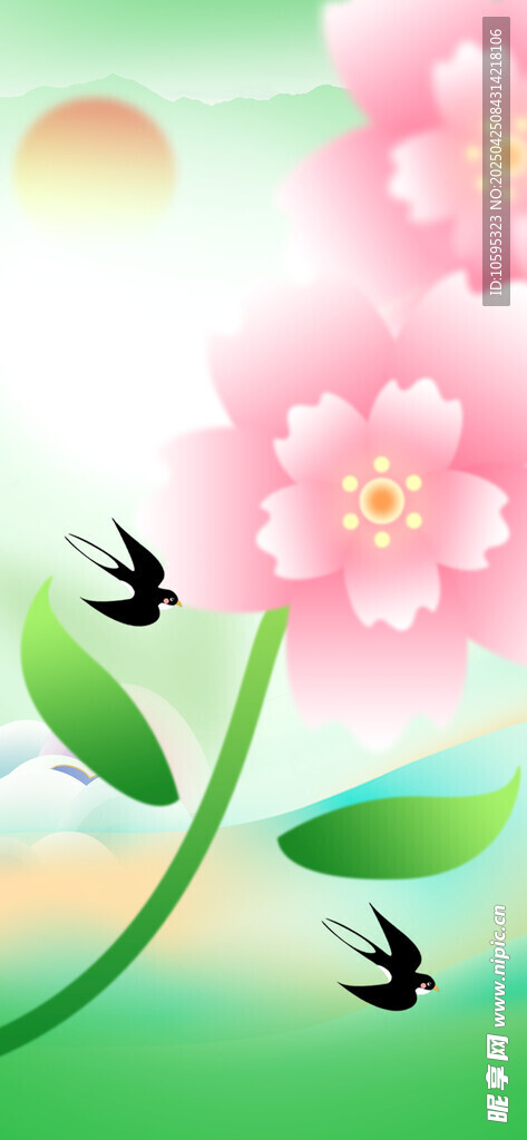 春日创意背景
