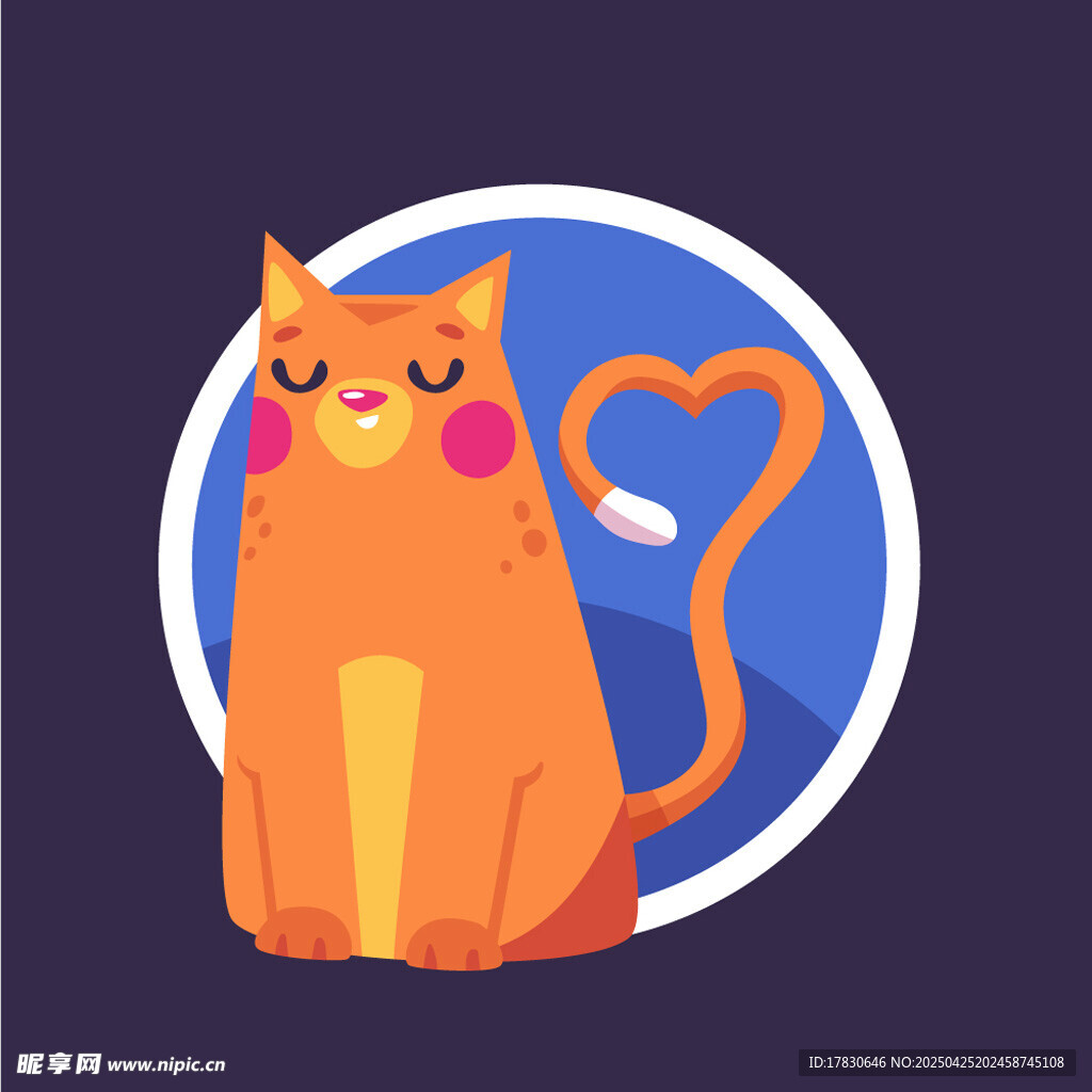 可爱橘猫卡通形象