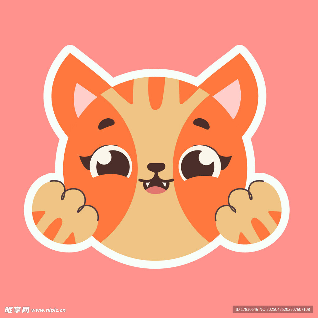 可爱猫咪探头