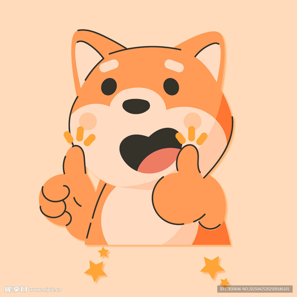 可爱柴犬比耶超萌瞬间