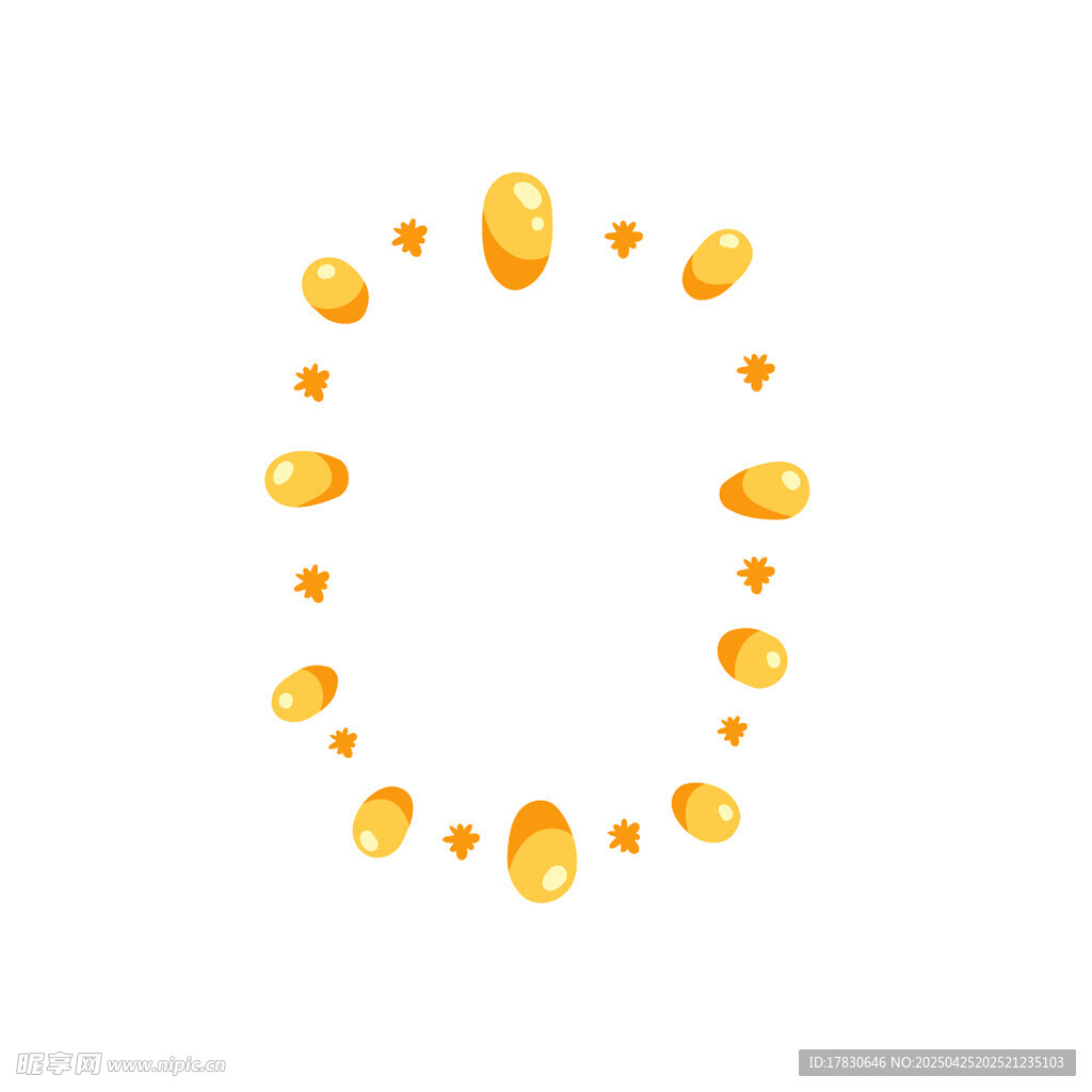 金币围成的数字0