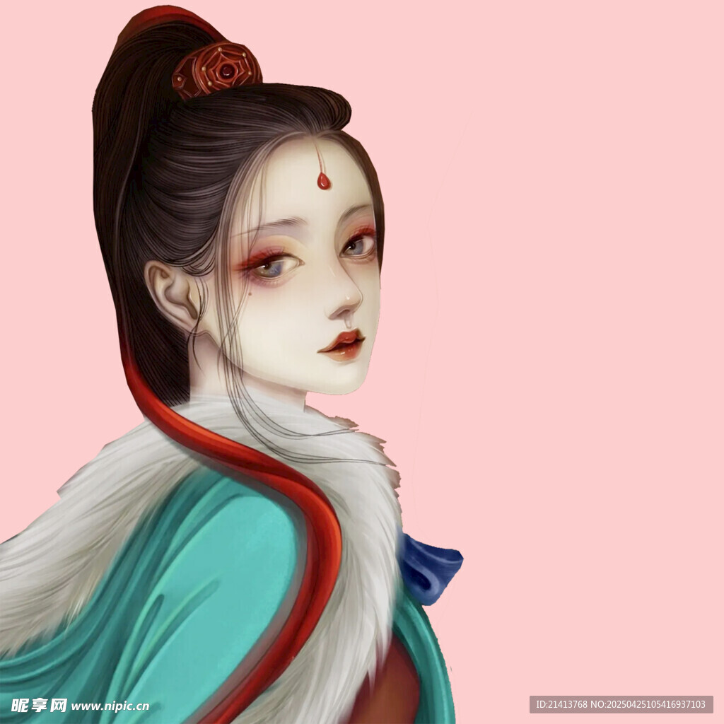 古风女子侧颜