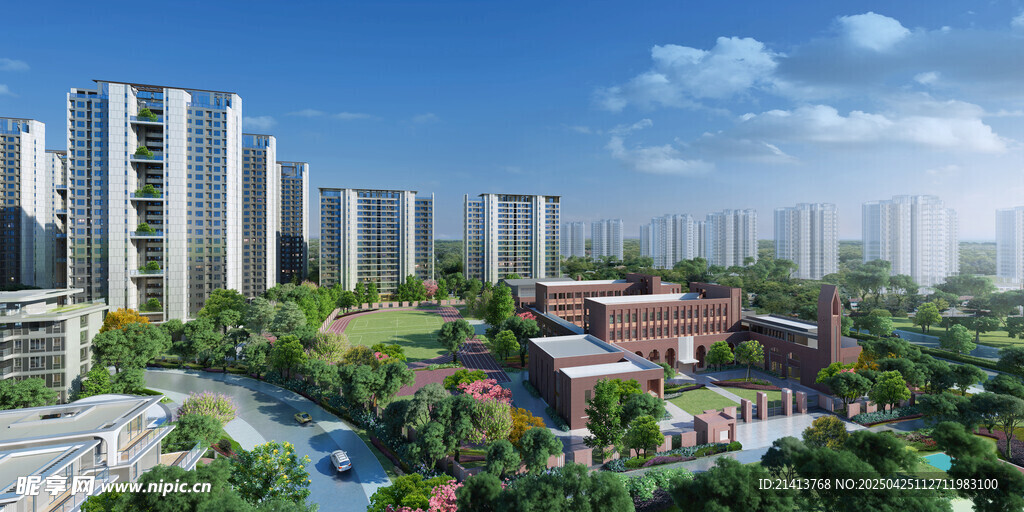 现代都市景观与绿化建筑