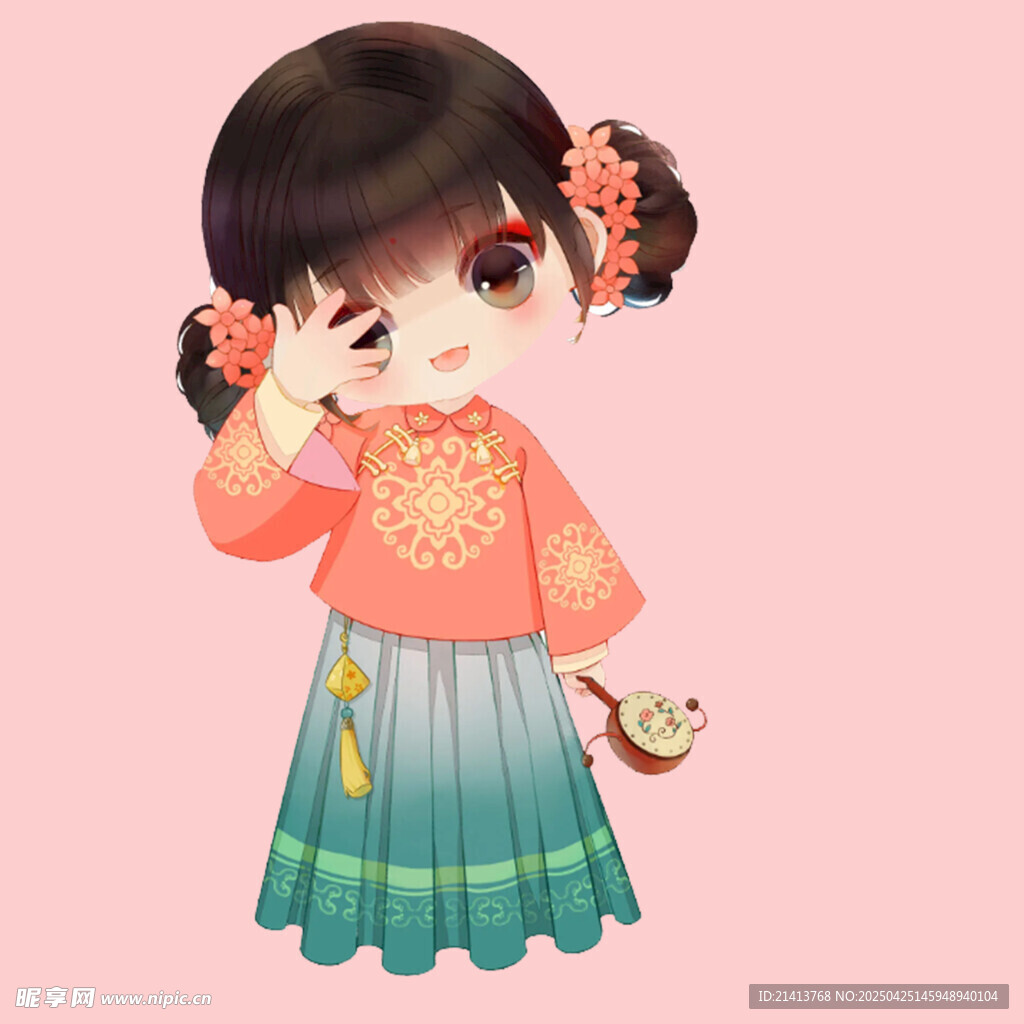 手绘古风美女 