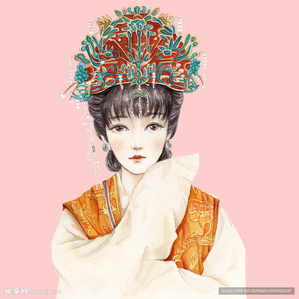 手绘古风美女