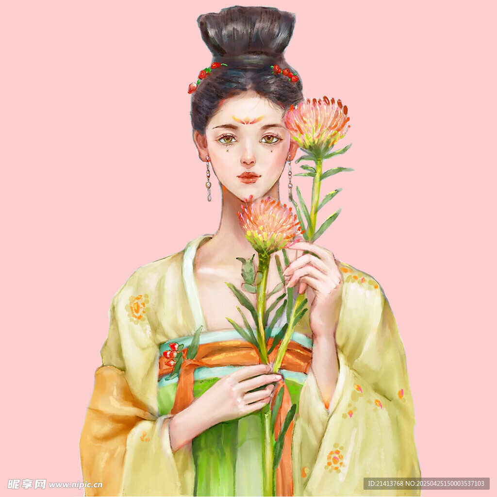 手绘古风美女