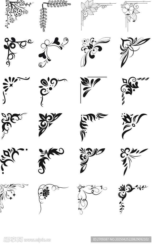 边角花纹