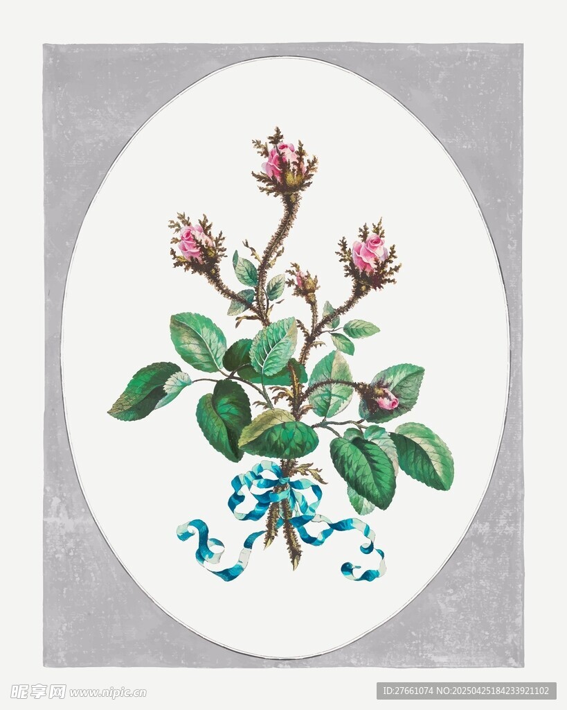 手绘花卉图案