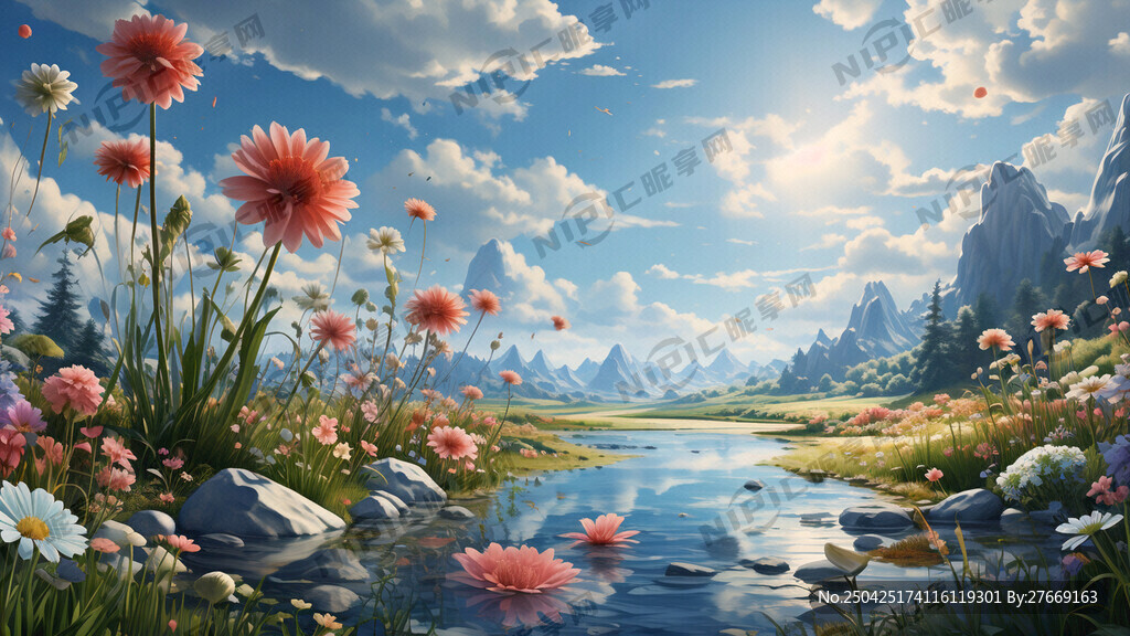 蓝天白云 花花草草 山川河流