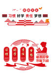 学习奋斗主题文化墙设计