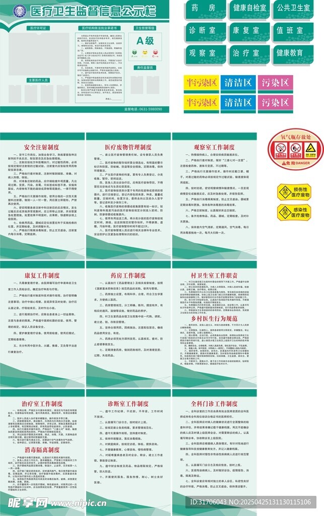 社区卫生制度看板