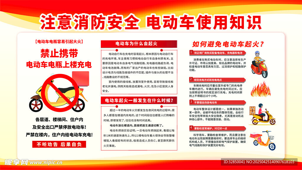 电动车消防安全使用须知