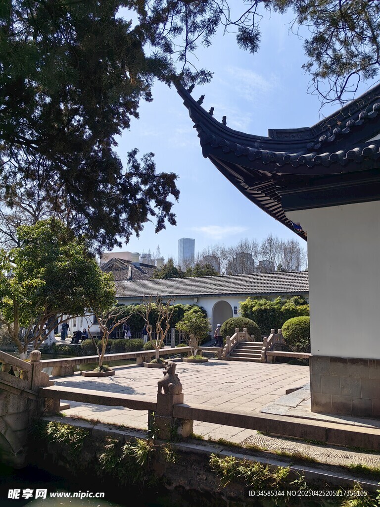 中式庭院景致一角