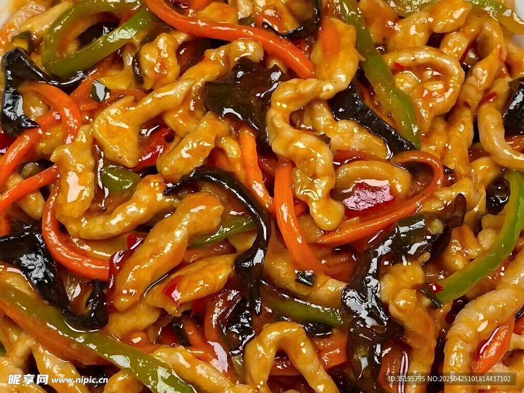 美味鱼香肉丝色泽诱人